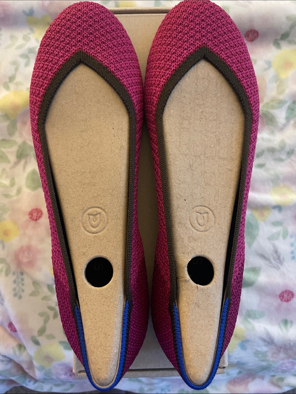 Rothy's Pink Knit Ballet Flats Size 10